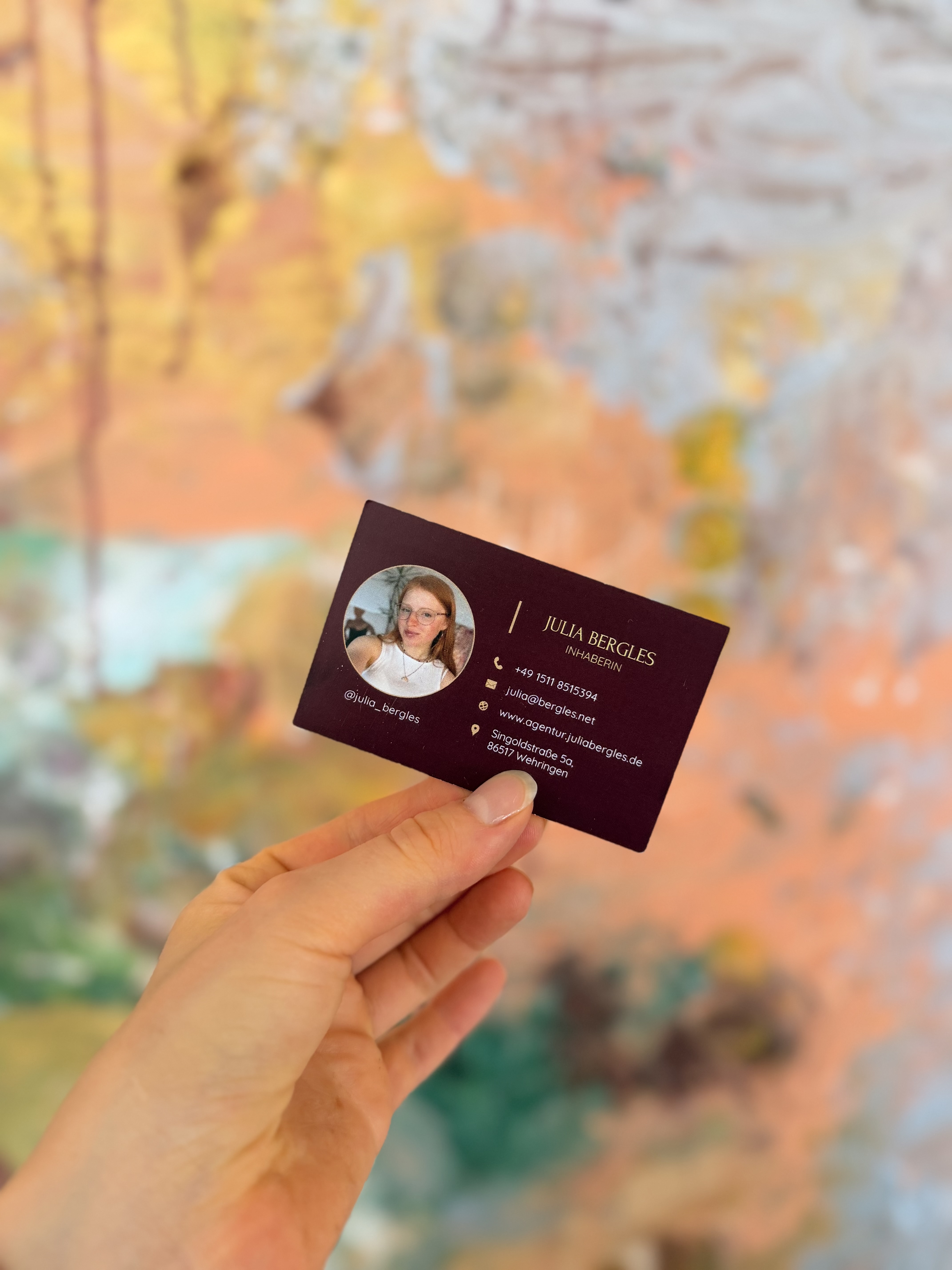 On Point Visitenkarte — Rückseite mit QR-Code